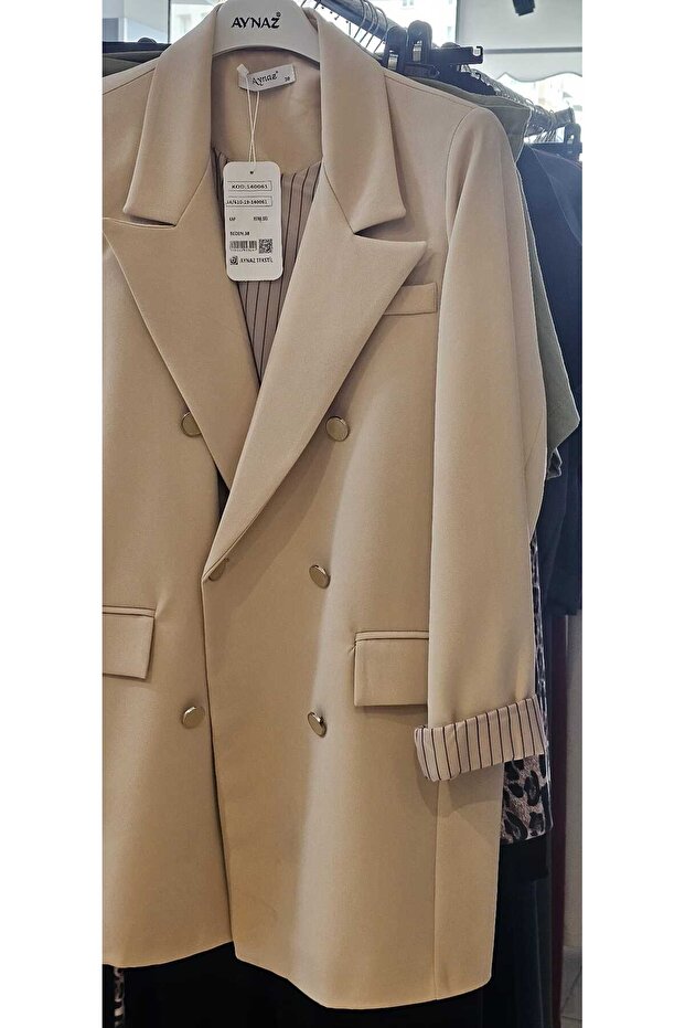 bej blazer ceket - 2