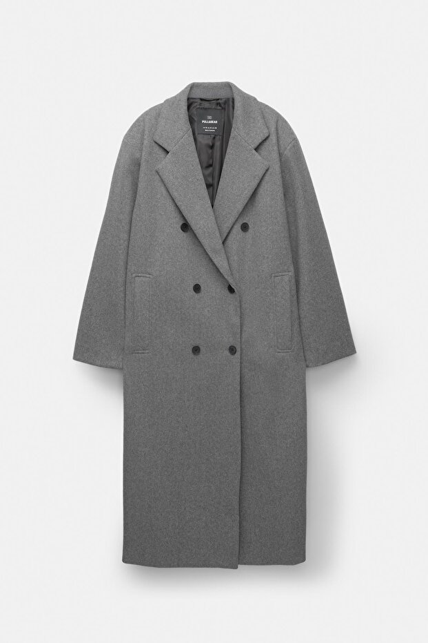 Kruvaze uzun kaşe kaban - 6