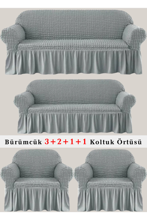 غطاء مقعد Bürümcük، أريكة، غطاء سرير أريكة، غطاء كرسي بذراعين 3 2 1 1 Set