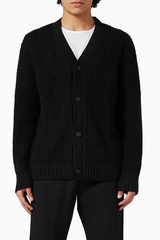 Cotton Relaxed Fit Cardigan, Minimalist and Modern Men's Style