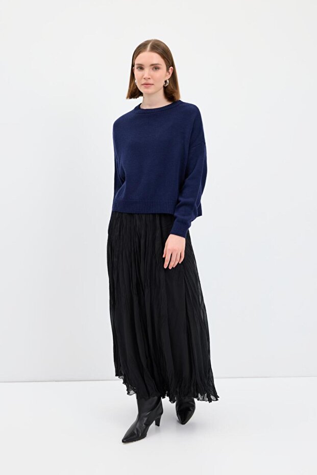 Basic Triko Kazak Lacivert - 2