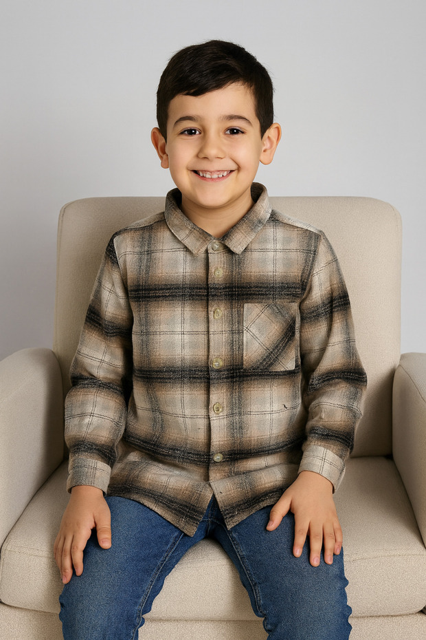 Erkek Çocuk Oduncu Gömlek - 3