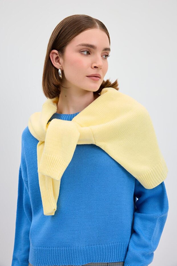 Basic Triko Kazak Mavi - 5