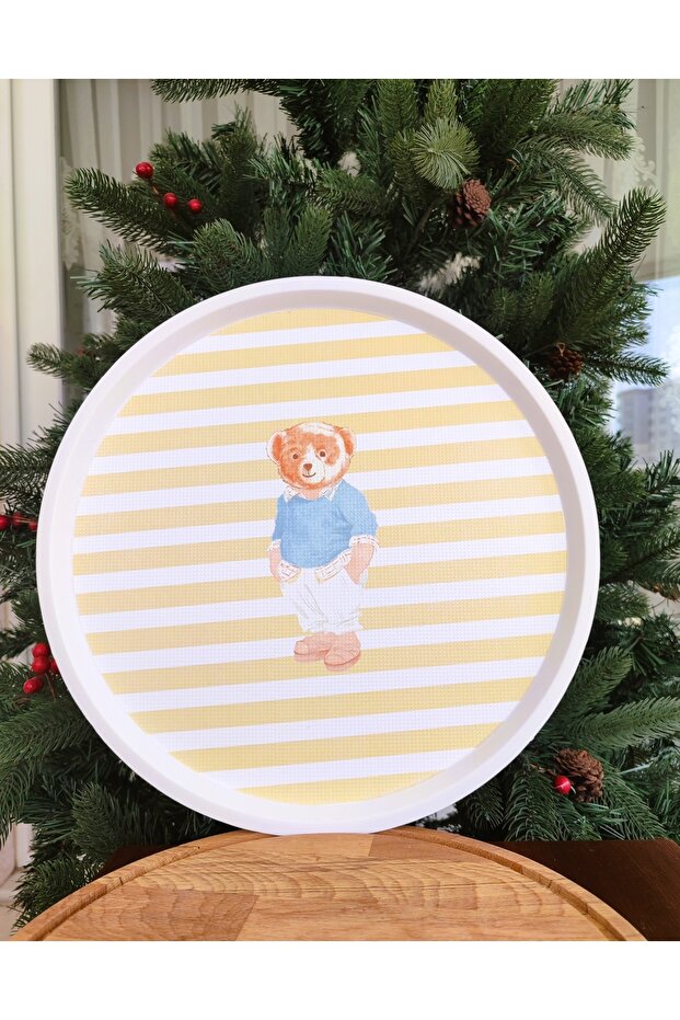 Philip Ayı Bear Yuvarlak Tepsi - 5