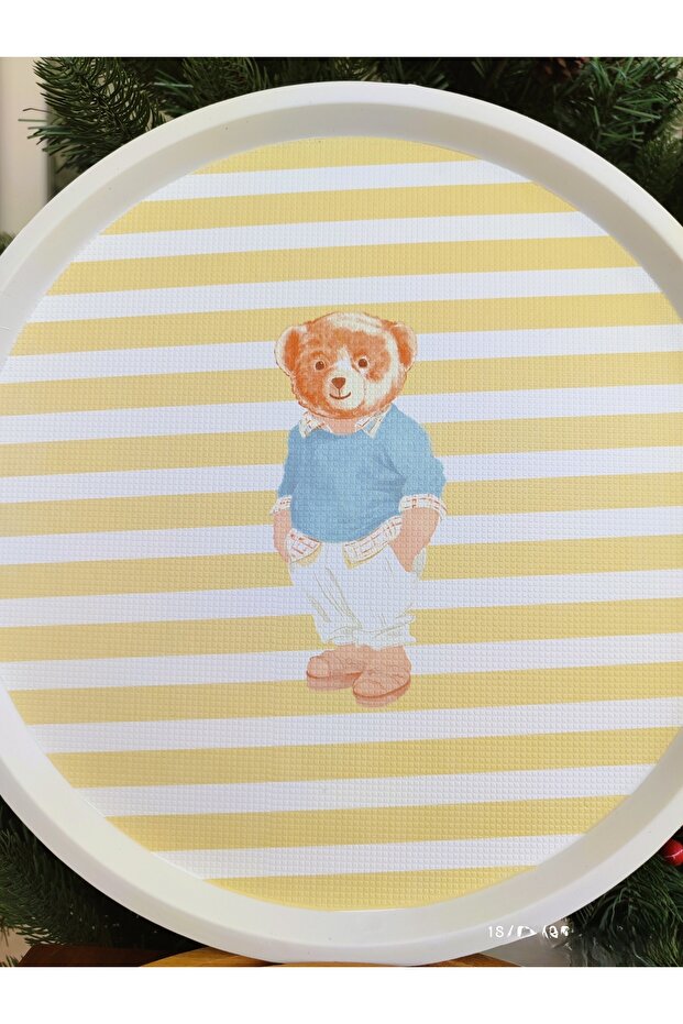 Philip Ayı Bear Yuvarlak Tepsi - 7