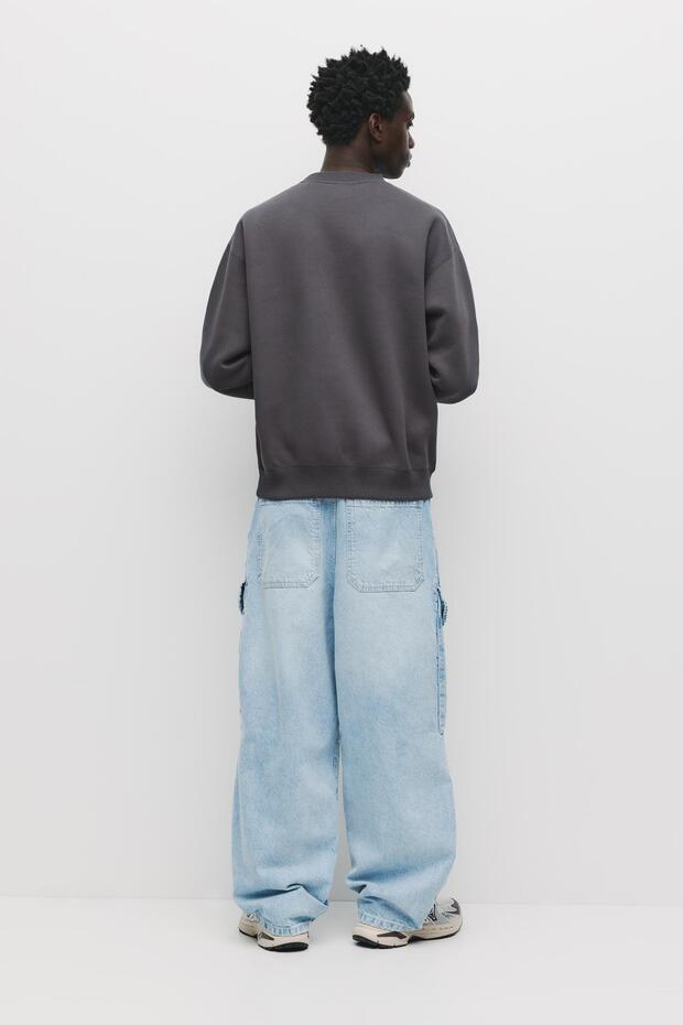 Basic bisiklet yaka sweatshirt - 3