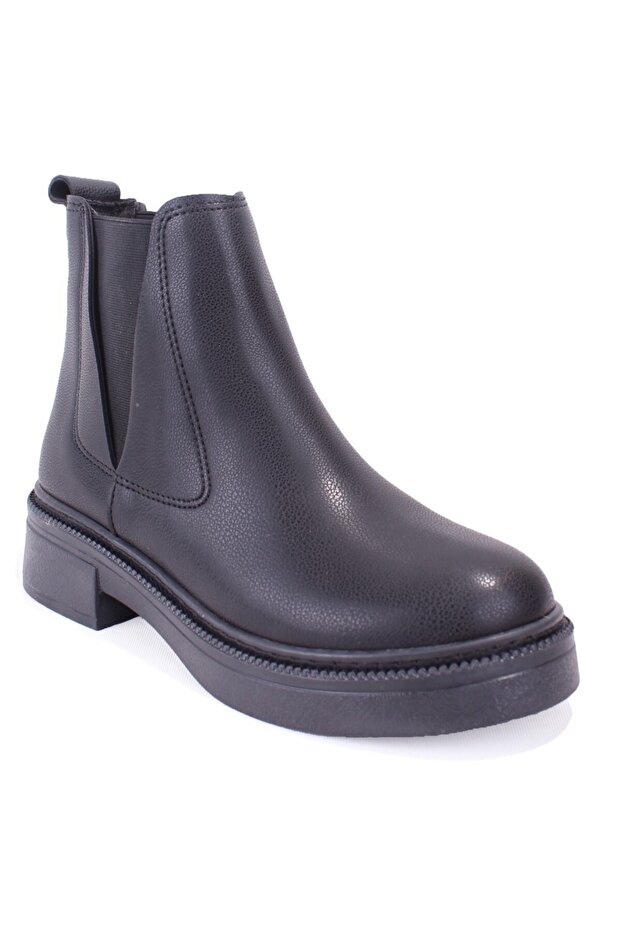 Dza07-1275071 Black Daily Flat Heel Women's Boots