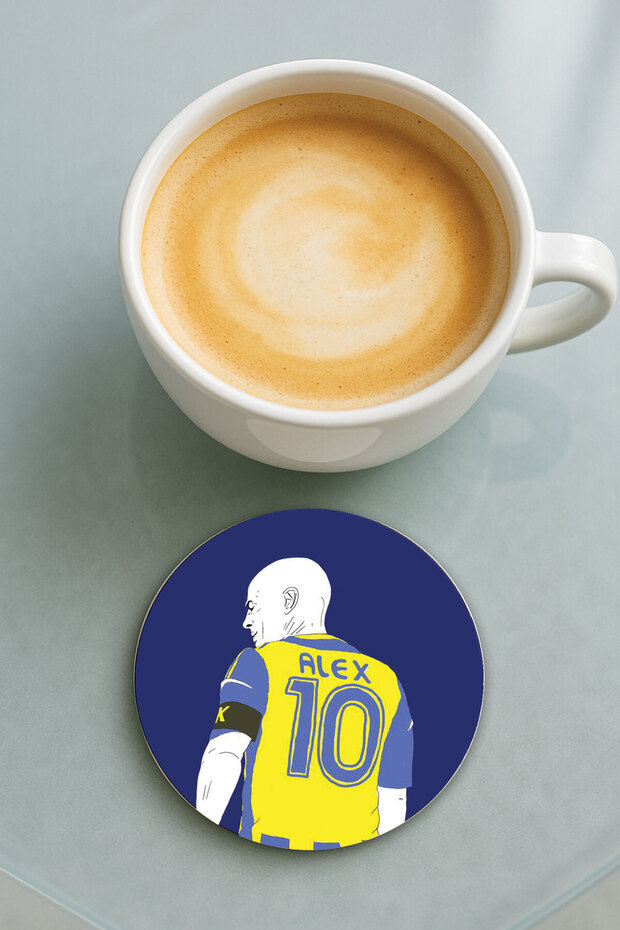 قاعدة كوب دائرية من البليكسي مع نمط مطبوع أليكس - 1