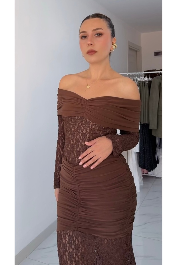 Kahverengi elbise - 3