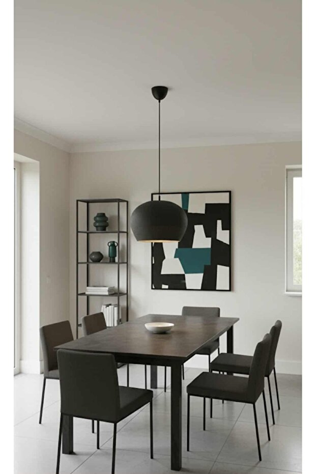 Harmony Tekli Sarkıt Avize ( Siyah ) - Salon, Mutfak, Yatak Odası ve Ofis İçin İdeal Tasarım - 1