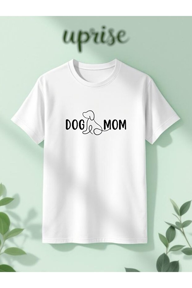 Dog Mom Printed Cotton Oversize Tshirt