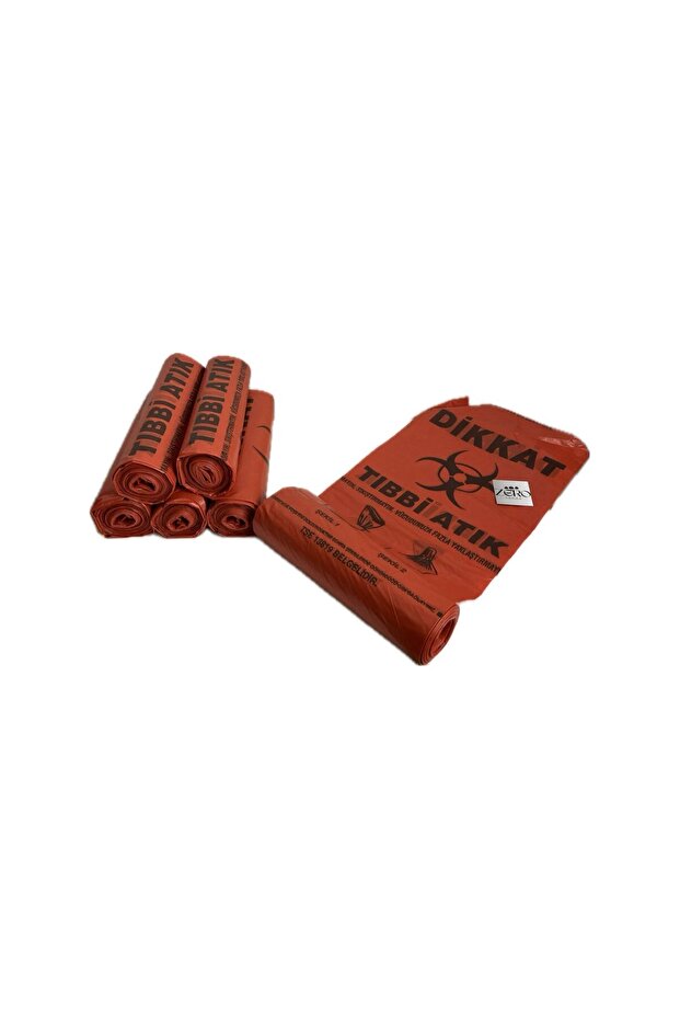 Tıbbi Atık Poşeti 70x90 Battal Boy 5'li Rulo 100 Mikron - 1