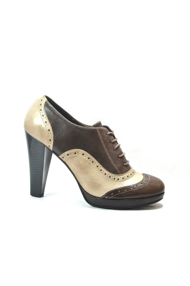 E.203 Genuine Leather Lace-Up High Heel Women's Shoes