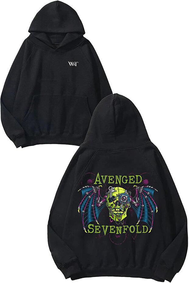 Avenged Sevenfold 3 Design Back Printed Black Hooded Sweatshirt