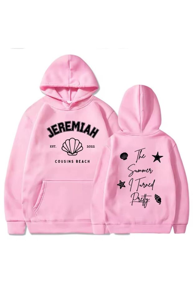 سويت شيرت كبير الحجم من القطن مطبوع عليه Team Jeremiah من الأمام والخلف مكون من 3 خيوط
