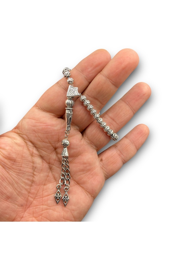 6 mm MİNİ KAPLAMA GÜMÜŞ TESBİH - 3