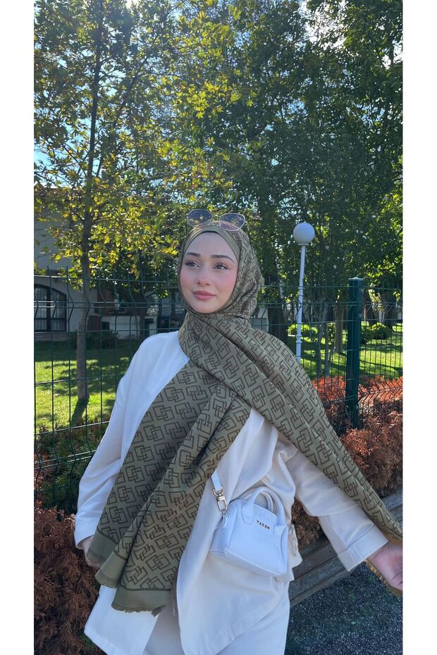 kadın Ebray Pamuk İpek Şal - 2