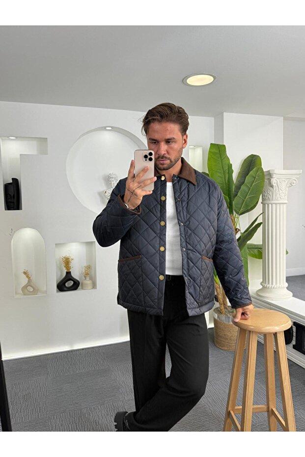 Baklava Desenli Mevsim Mont - 5