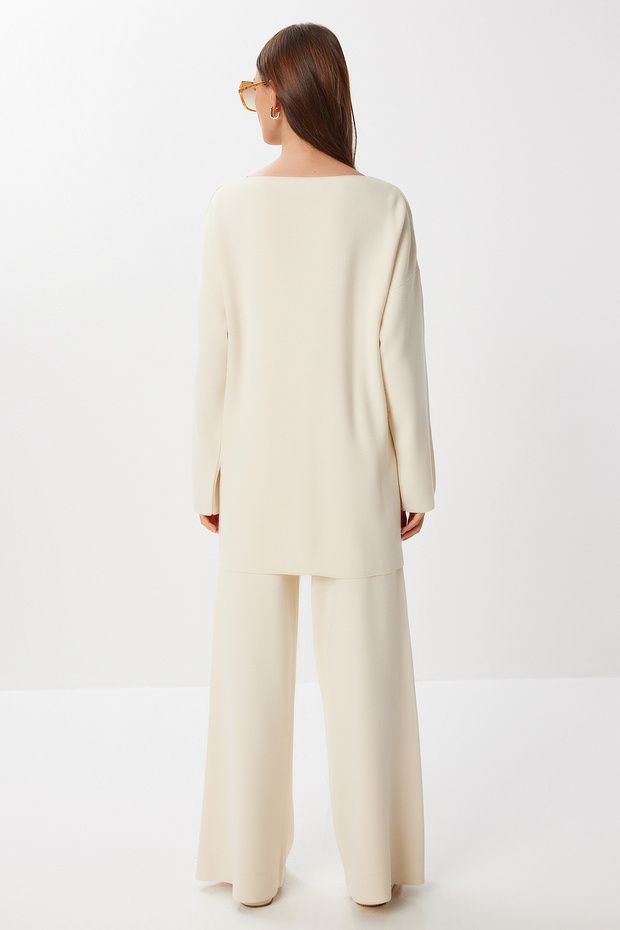 Anvelop Yaka Alt-Üst Triko Takım LFZ0018 KEMİK - 6