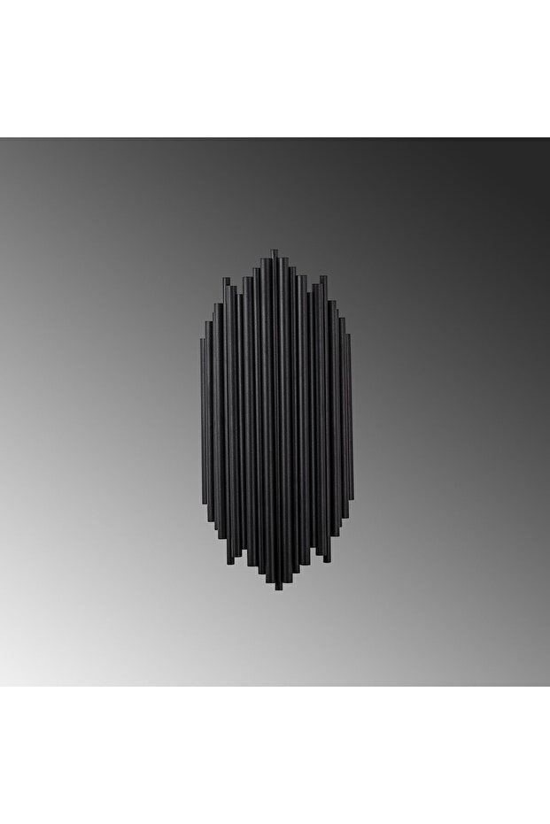 Rustik Metal Tekli Duvar Aplik Pütürlü Siyah, Ambiyans Duvar Aydınlatma KARA-13345 - 7