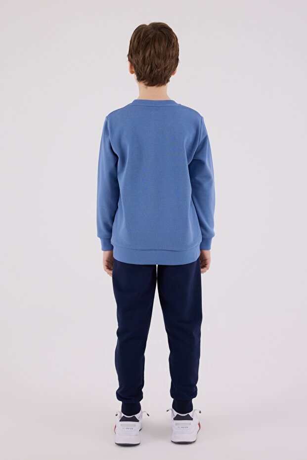 Erkek Çocuk Uzun Kollu Pijama Eşofman Takımı - 4