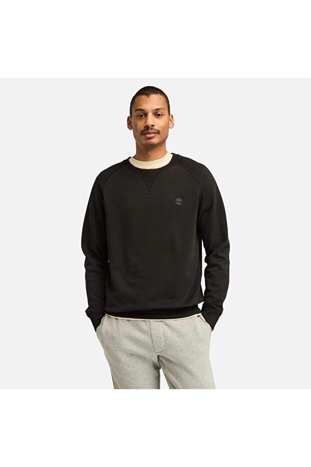 Exeter River Brushed Back Crew Sweatshirt Men's Black Sweatshirt
