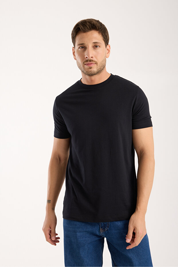 Siyah Basic T-Shirt - 1