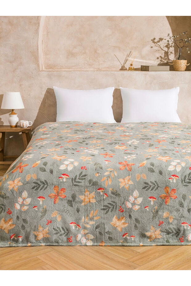 Sparkling Choices from Shining Store |   Leaf Patterned Double Blanket 200X220 cm - 1