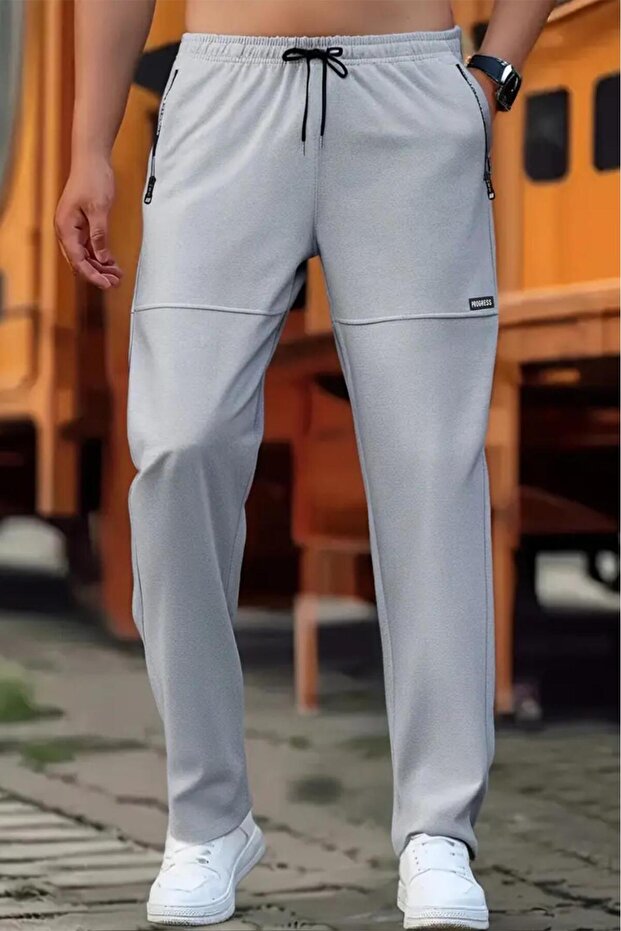 Progress Men's Zip Detail Running Exercise Gym Sweatpants