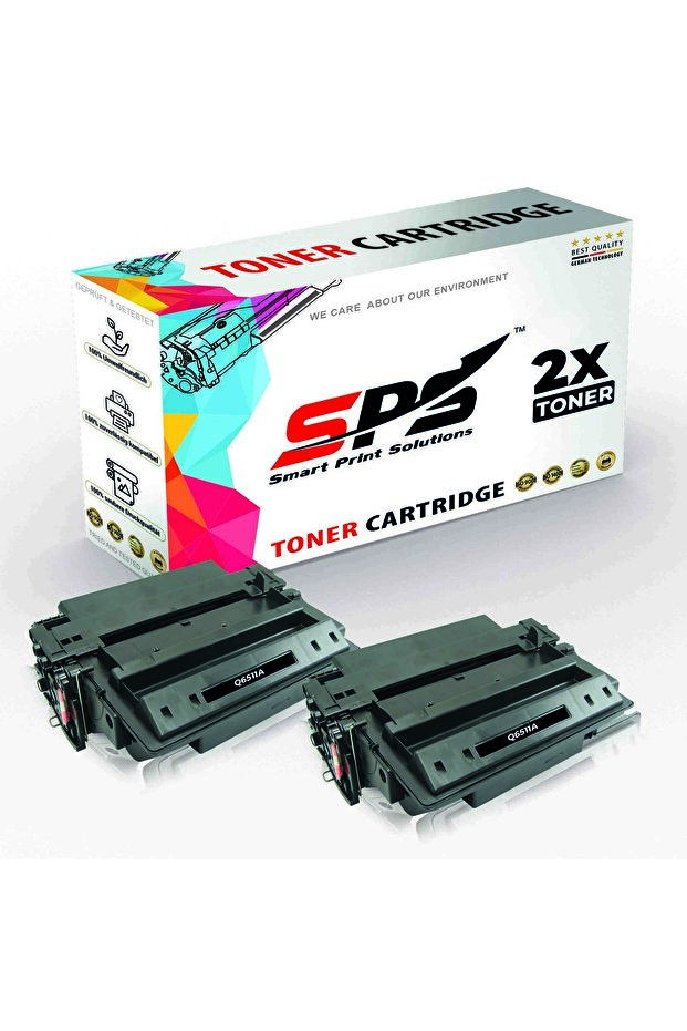 SPS Compatible Toner Cartridges for HP | Q6511A 11A | 2x Black | 6,000 Pages