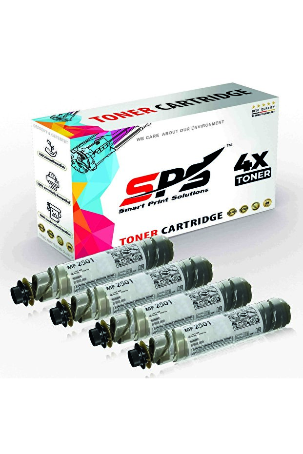SPS Compatible Toner Cartridges for Ricoh | MP-2501 | 4x Black | Yield Upto 6,000 Pages