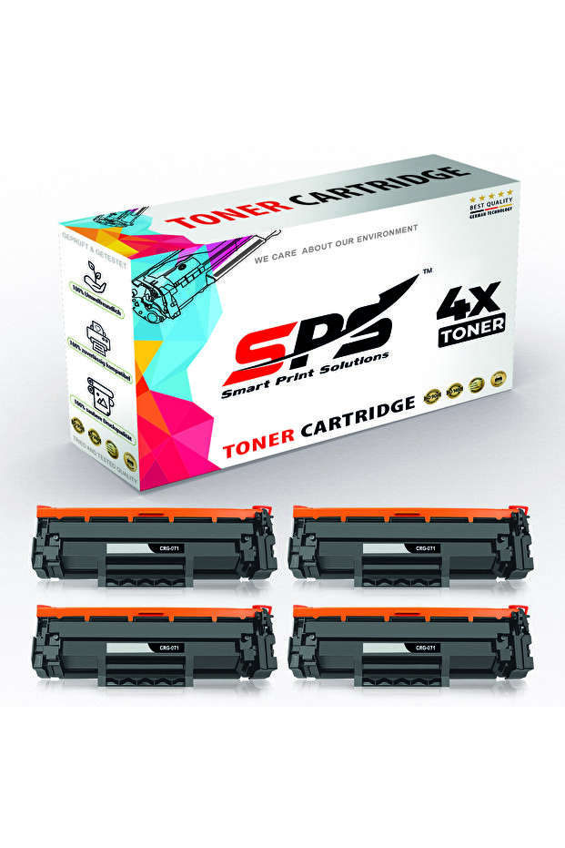 SPS Compatible Toner Cartridges for Canon | CRG-071H | 4x Black | 2,500 Pages
