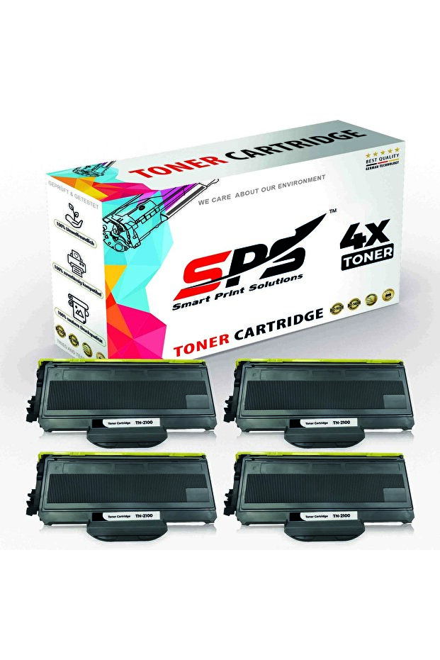 SPS Compatible Toner Cartridges for Brother | TN-2100 | 4x Black | 2,600 Pages