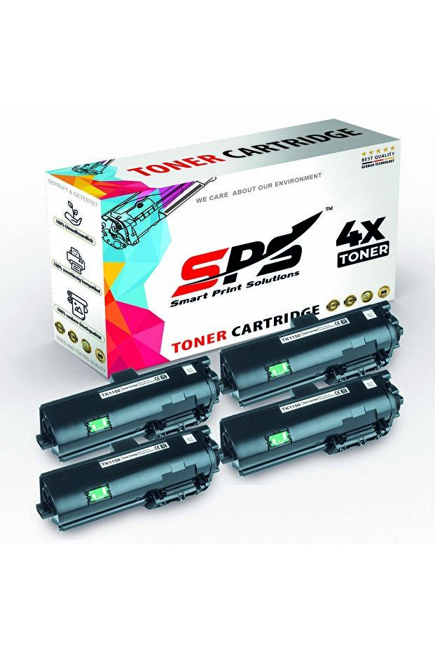 SPS Compatible Toner Cartridges for Kyocera | TK-1150 | 4x Black | 3,000 Pages