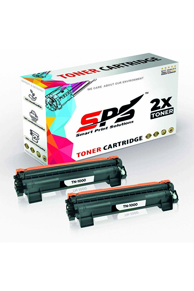SPS Compatible Toner Cartridges for Brother | TN-1000 | 2x Black | 1,000 Pages