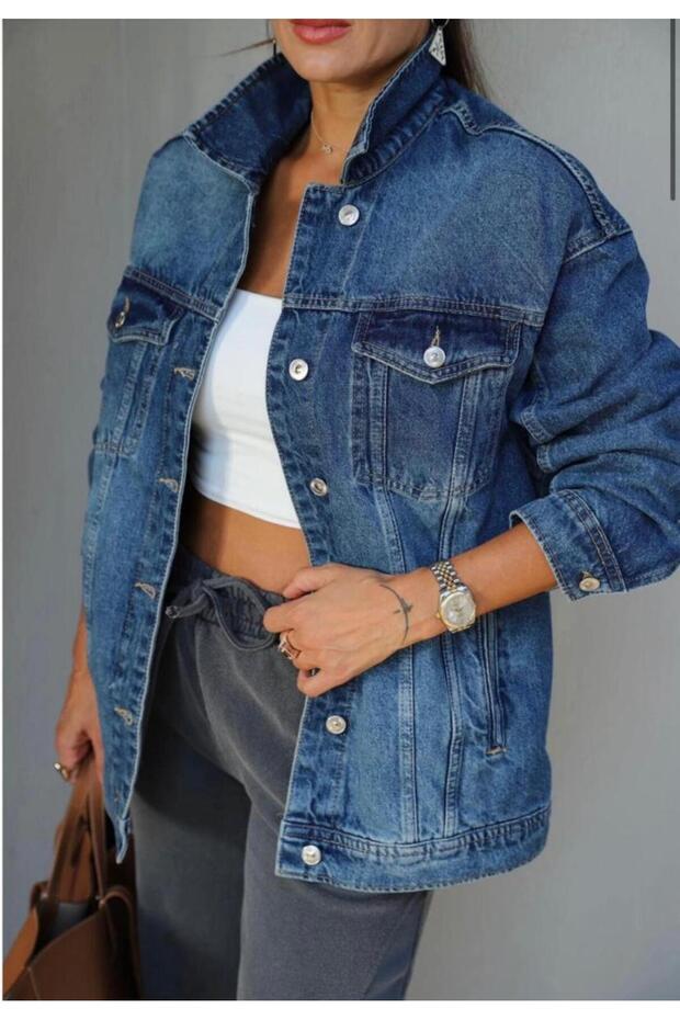 Mavi Jean Ceket - 4