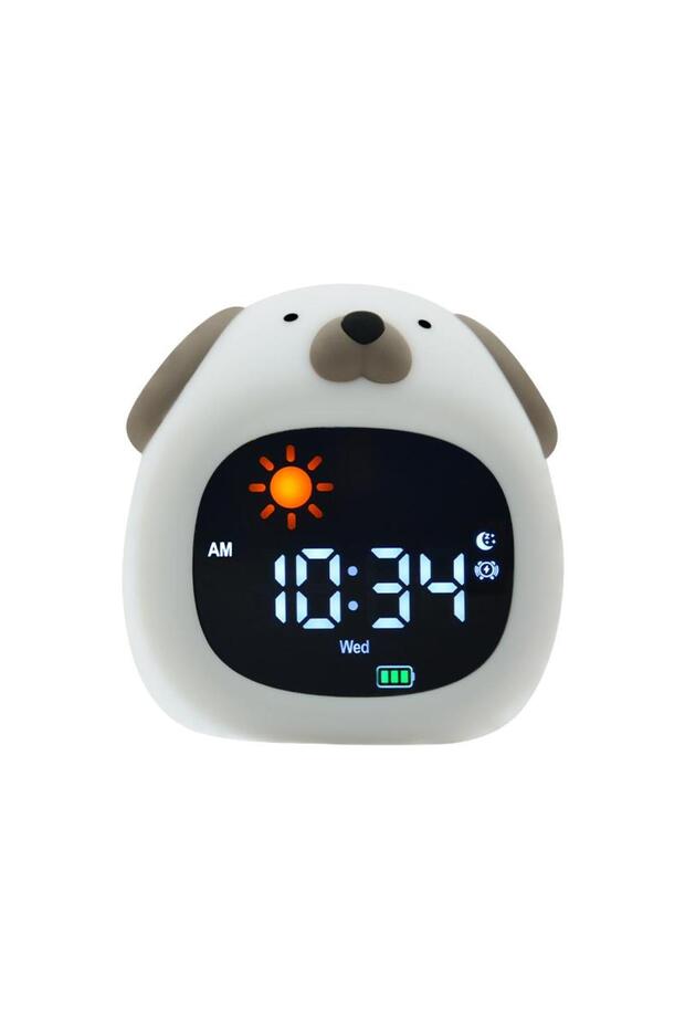 - KÖPEK FİGÜRLÜ SAATLİ ALARMLI GECE LAMBASI - 7
