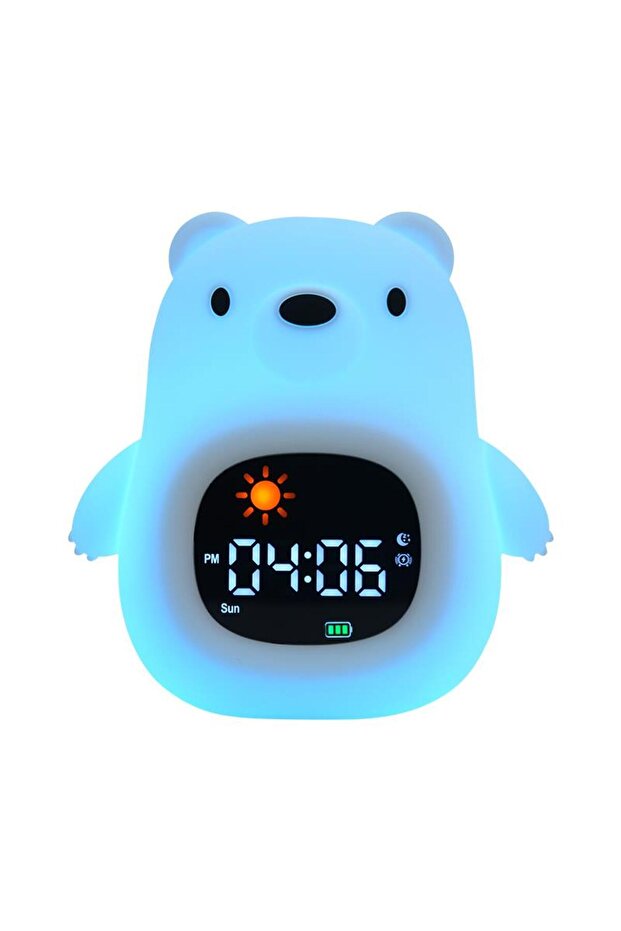 - AYICIK FİGÜRLÜ SAATLİ ALARMLI GECE LAMBASI - 2