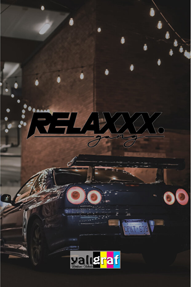 Relax Gang Text Auto Sticker Car-Motorcycle Windshield Sticker Sticker 25X6,5 cm