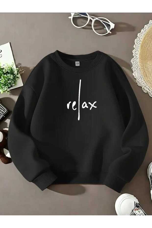 سويت شيرت كبير الحجم بتصميم مطبوع من RELAX للجنسين