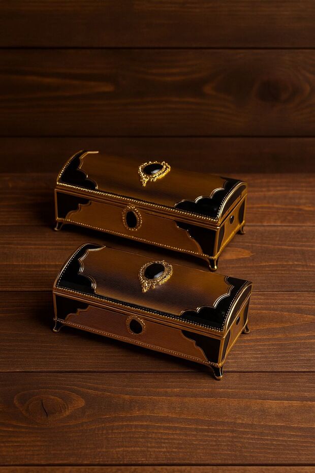 صندوق عود فاخر مستطيل مقاسين - 1