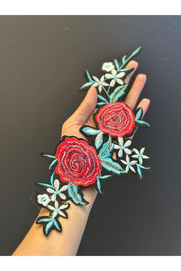 28 cm Embroidery Floral Arma Sewing Applique