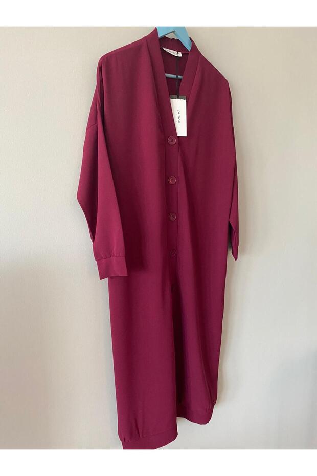 Boydan Düğmeli Tunik/Hırka - 2