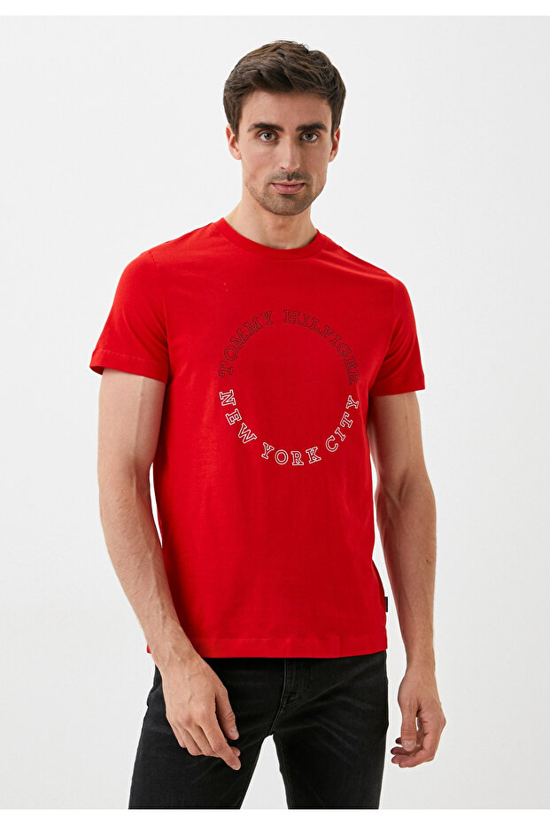 New Season Men's Black Monotype Roundle T-Shirt