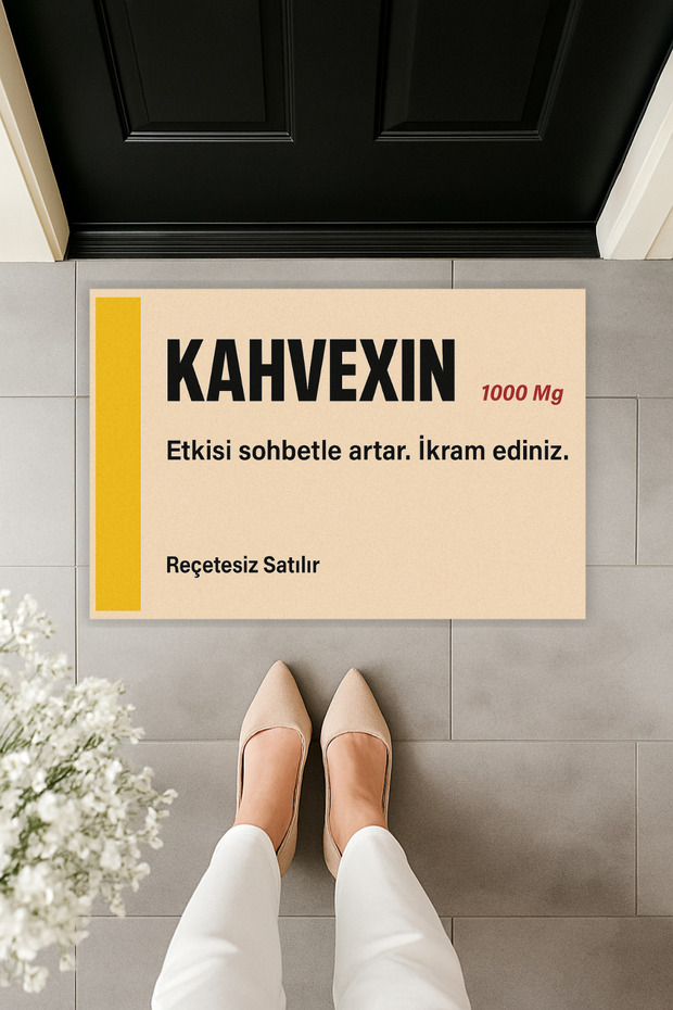 Modern Digital Printing Doormat - Fun Humor Coffee Shop Front Door Mat 70X45Cm
