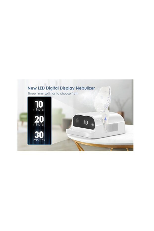 Nebulizer compressor with digital LCD display, Portable Compressor with Automatic power off function - 4