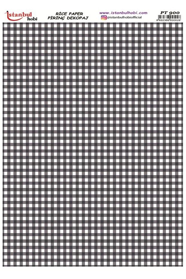 Brass Decopage Paper 30X42Cm Pt-900 Checkered