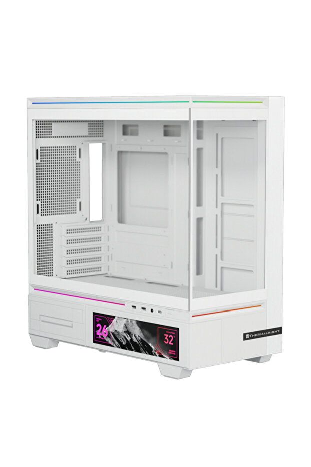 TL-M10 Vision M-ATX computer case with 6.9inch LCD screen Without fans WHITE - 4