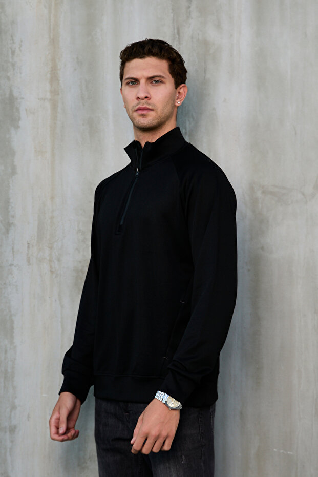 سترة رياضية أساسية للرجال بسحاب نصفي - 2