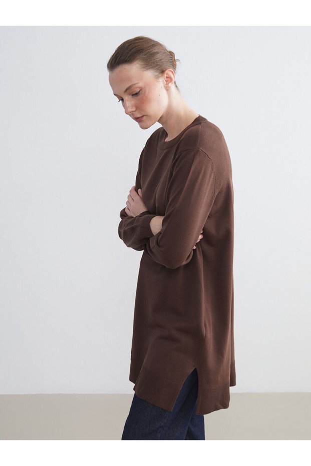 İzr New Season Crew Neck Women's Knitwear Tunic